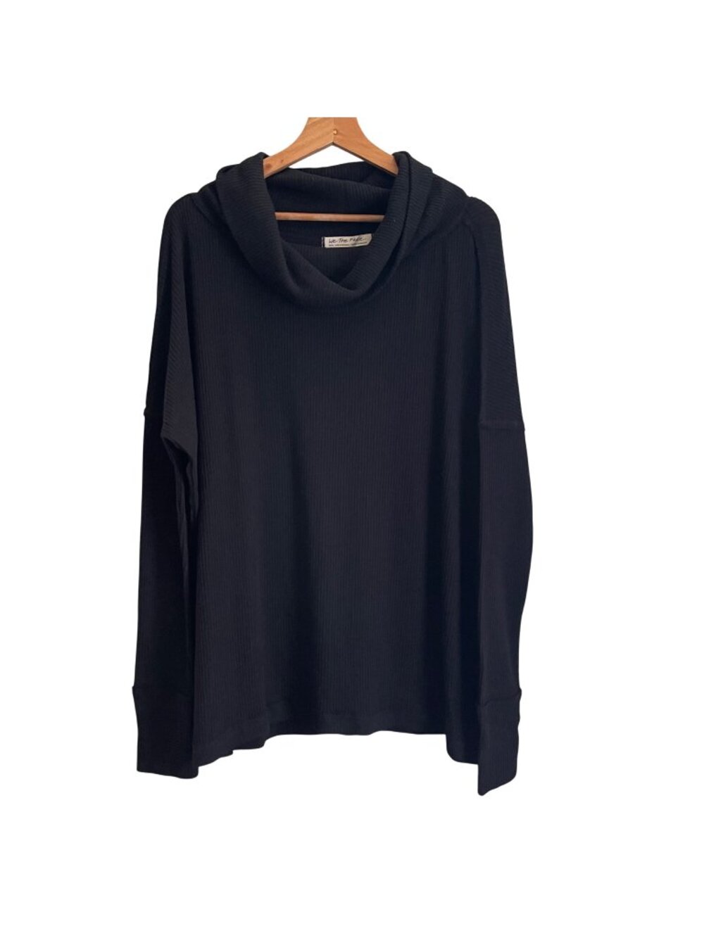 Free People We The Free Juicy Cowl Neck Top Size S Split Back Oversized NWT